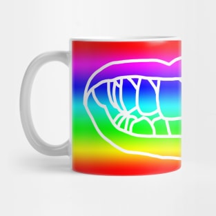 Natural Lips Rainbow Stripes Mug